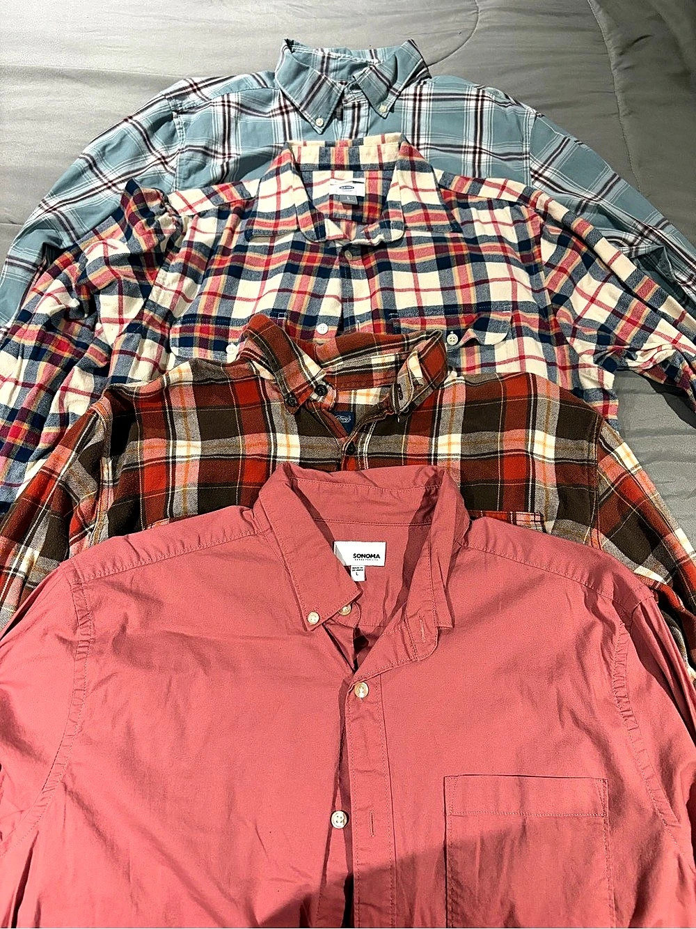 4 collar shirts- plaid men’s shirts